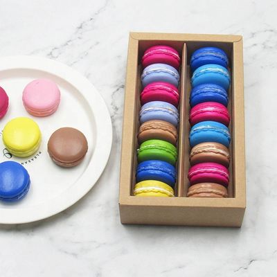 oEM Macaron Şeffaf Pencereli Özel Gıda Ambalaj Kutuları