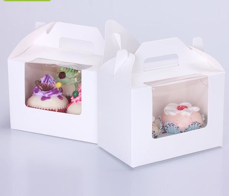 Geri Dönüşümlü 400gsm FBB Mini Kek Kutusu, Saplı Özel Renkli