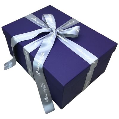 Noel Çorap CMYK Eflatun Hediye Paketleme Kutuları Oluklu Mukavva