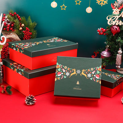 Karton Ciltli Noel Ambalaj Kutuları Herhangi Bir PMS Renk