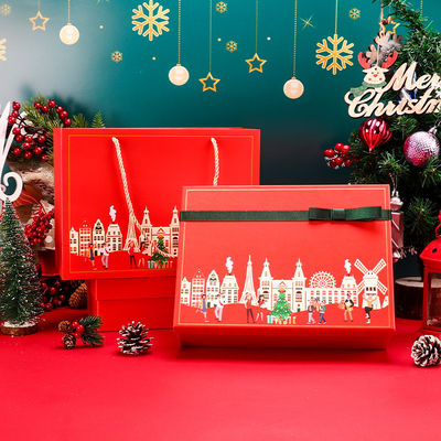 Karton Ciltli Noel Ambalaj Kutuları Herhangi Bir PMS Renk