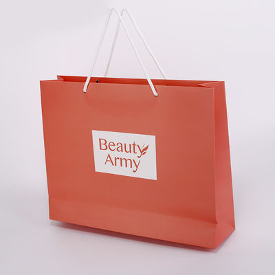 Matt Logo Ortak 28 * 15 * 28cm Yazdırılabilir Kağıt Torbalar Hediye Paketleme
